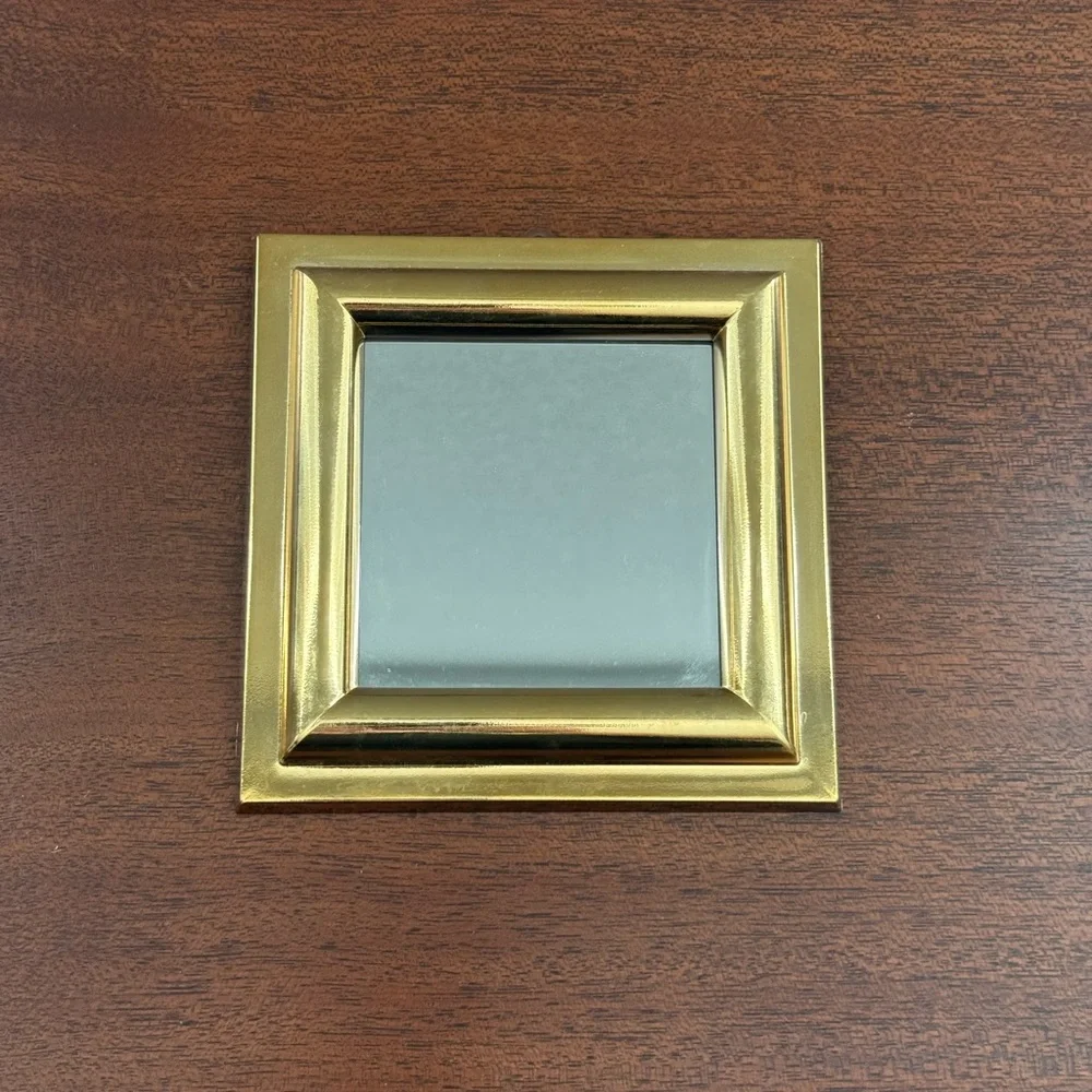 Vintage MCM Burwood Gold Tone Wall Mirror Set